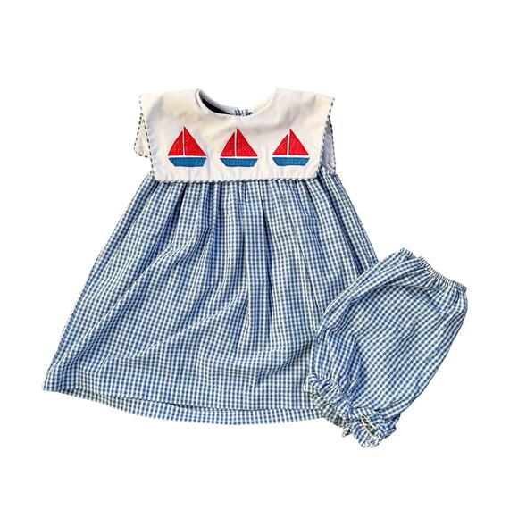 Vtg 1990s Jitterbug Sailboat Dress Size 5 - Picture 1 of 10